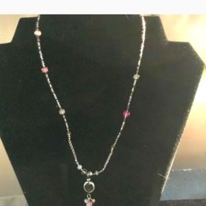 Silpada Necklace with chalcedony, aventurine and glass. Sterling silver